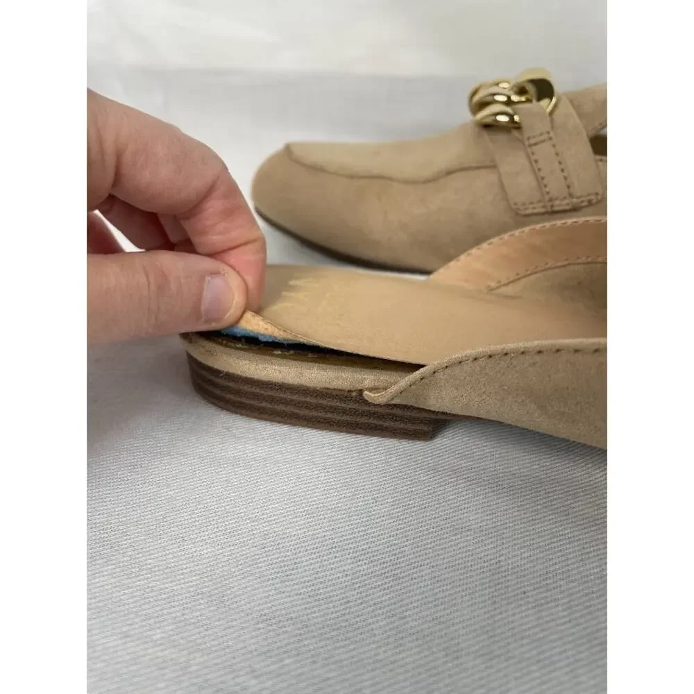 Faux Suede‎ Loafers Womens 10 Slip on Camel Tan Dress Shoes Penny Loafer Flats
